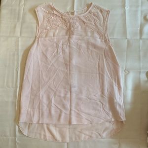 Cooper & Ella Pink Lace Top new with tags size L